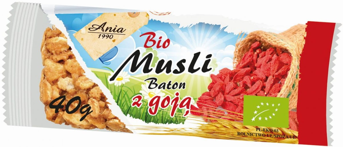 Müsliriegel mit Gojibeeren BIO 40 g - BIO ANIA