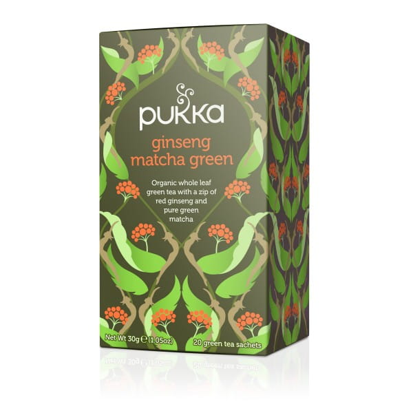 Matcha-Ginseng-Grüntee BIO - 20 PUKKA-Beutel