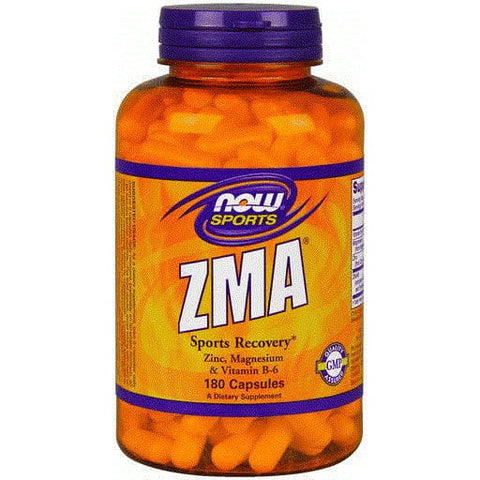 Magnesium, Zink und Vitamin B6 ZMA Kombination aus Zinkmagnesium & Vitamin B - 6 180 Kapseln NOW FOODS