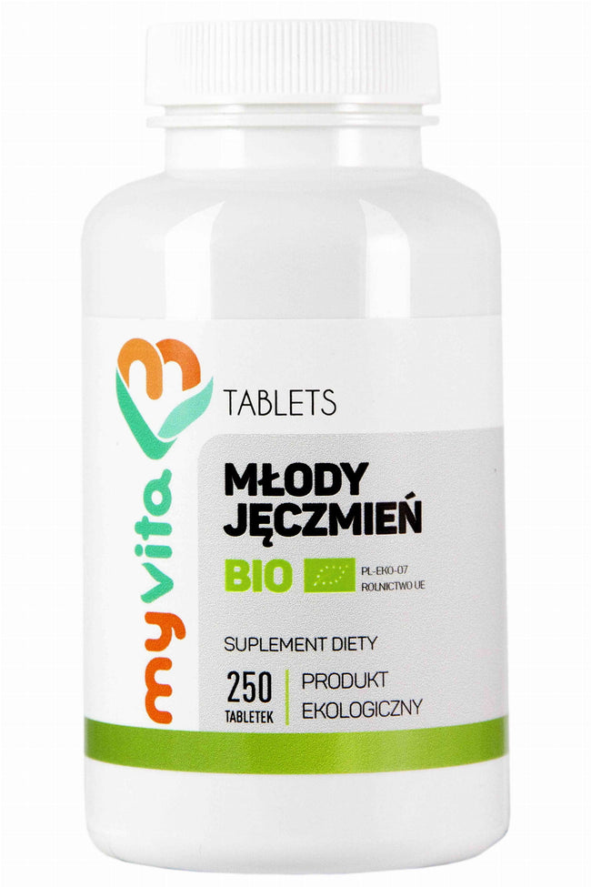 Junge grüne Gerste BIO 250 Tabletten 500 mg MYVITA Hover Image