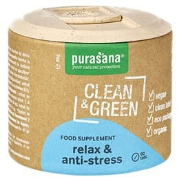 Bio-Entspannungs- und Anti-Stress-Tabletten von PURASANA, 36 g, 60 Stück, natürliche Nahrungsergänzung in Tablettenform