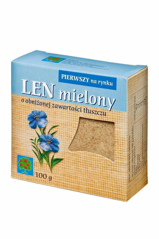 Gemahlener Flachs von EKOPRODUKT in 100g Packung, nährstoffreiches Bio-Leinsamenpulver für gesunde Ernährung