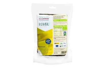 Getrocknete Bio-Kombu-Algen von ALGAMAR, 50 g, frisches grünes Meeresalgenblatt für die Küche.