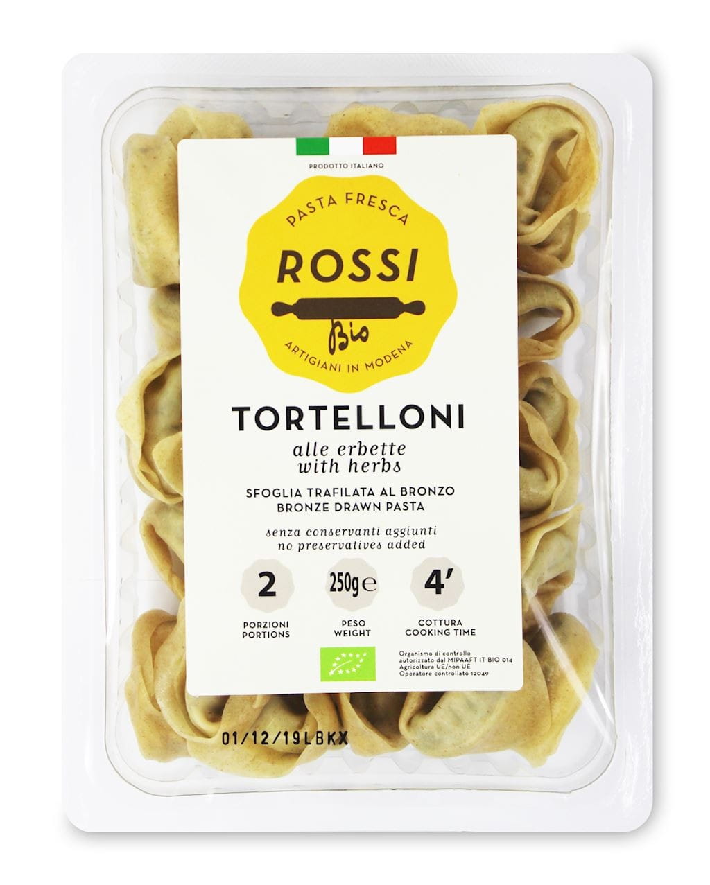 Tortellini mit Ricotta und Kräutern BIO 250 g - PASTA FRESCA ROSSI