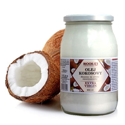 Bio-öl extra natives unraffiniertes Kokosnussöl in 900ml Flasche, kaltgepresst und biologisch, für Pflege und Kochen