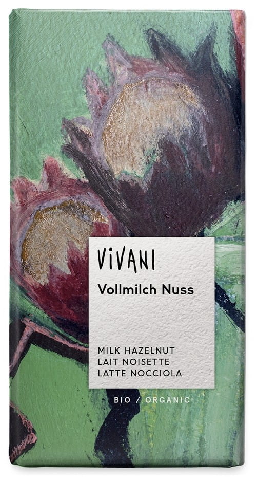 Milchschokolade mit ganzen Nüssen BIO 100 g - VIVANI Hover Image
