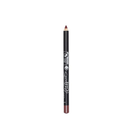 Biogo Augen- und Lippenkonturenstift 29 eco von PuroBIO, schwarzer Konturenstift, auf einem weißen Hintergrund liegend