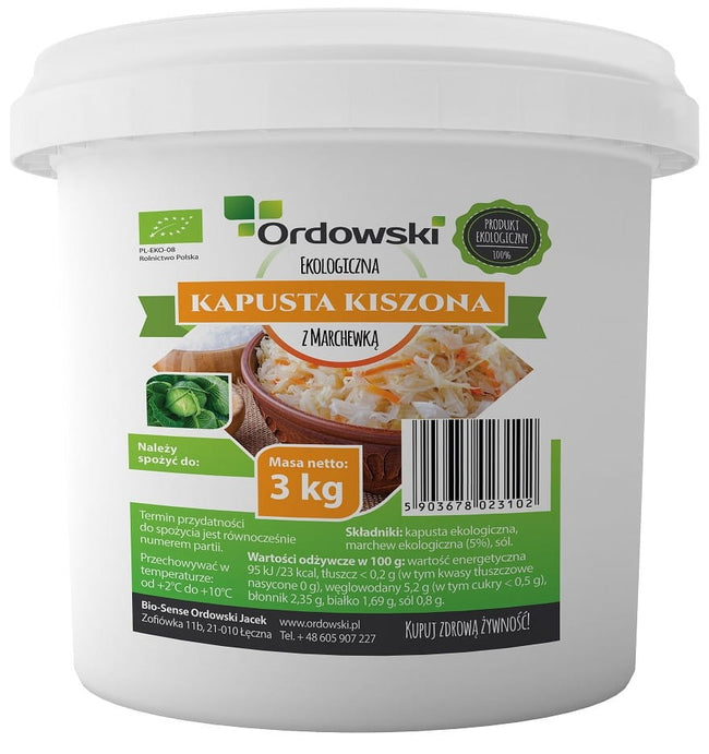 Sauerkraut BIO 3 kg (Eimer) - ORDOWSKI Hover Image
