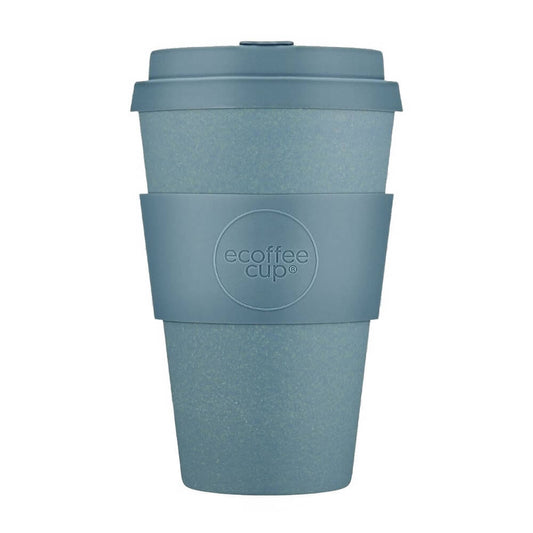 Grauer ECOFFEE CUP Becher aus Bambus- und Maisfasern, 400 ml, nachhaltiges Material, umweltfreundliches Design