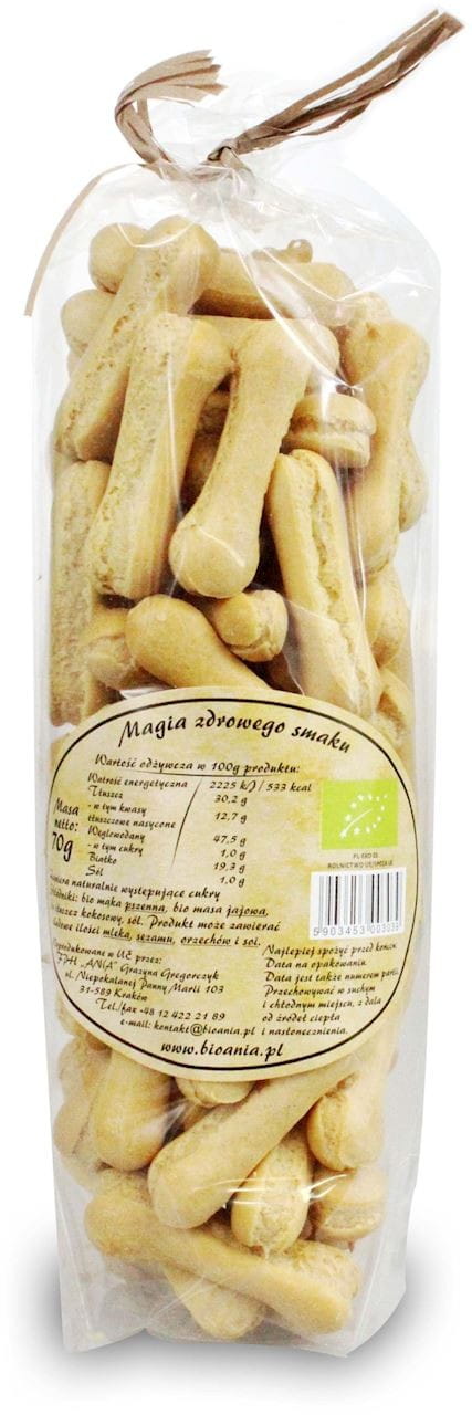 Bio Blätterteigstangen ohne Zuckerzusatz, 70 g, knusprige Bio-Snack mit zarter, goldbrauner Oberfläche, von BIO ANIA