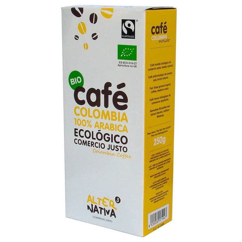 Gemahlener Kaffee Arabica Kolumbien fair gehandelt BIO 250 g - ALTERNATIVA