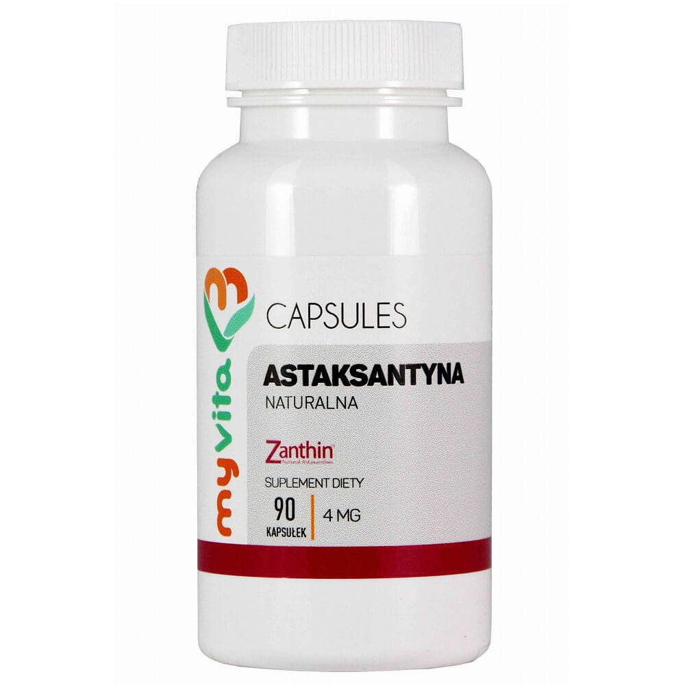 Natürliches Astaxanthin Haematococcus pluvialis 4mg 90 Kapseln MYVITA