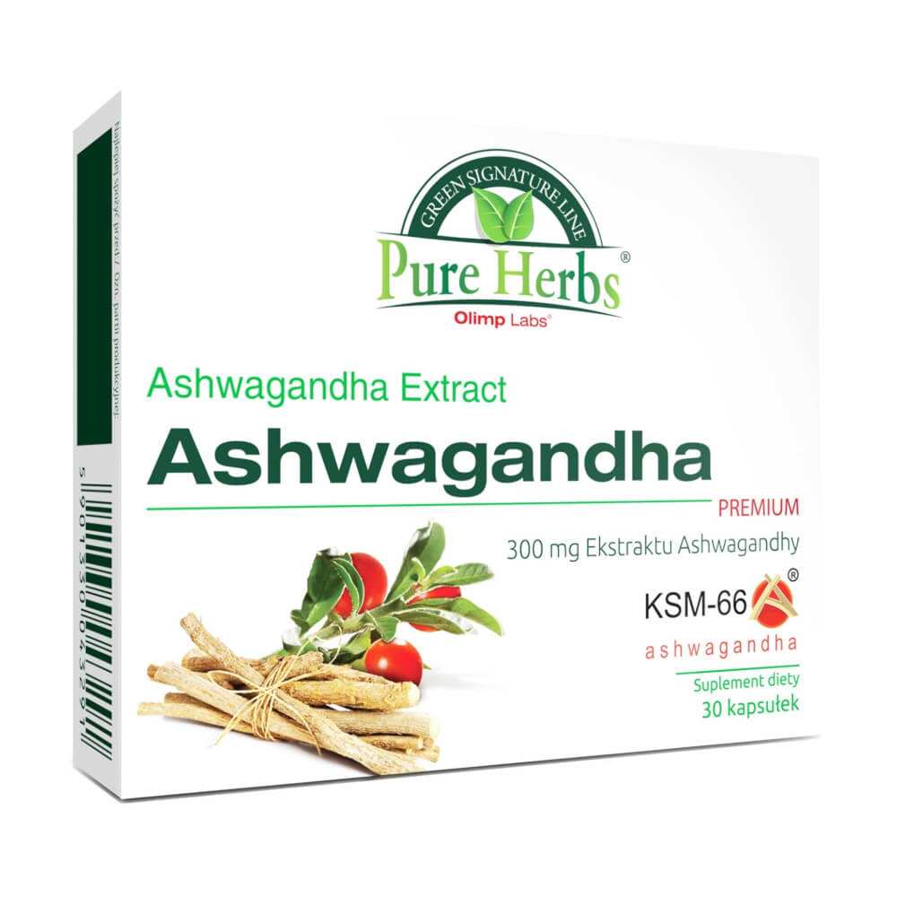 Ashwagandha KSM - 66 Extrakt 300 mg 30 reine Kräuterkapseln OLIMP LABS