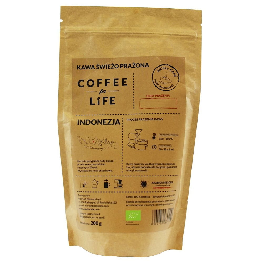 100% gemahlener Arabica-Kaffee Indonesien BIO 200 g - ALE EKO CAFE