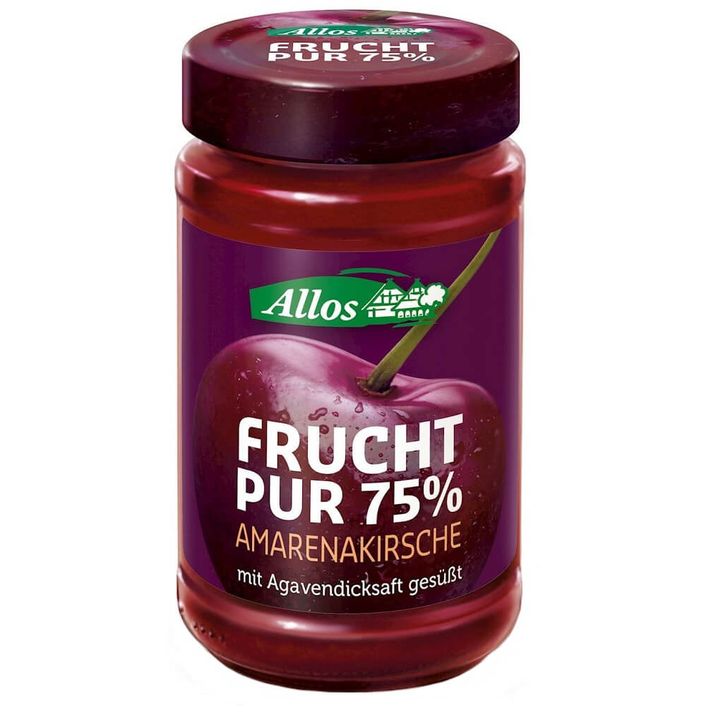 Kirschmousse (Amarena - Wildkirschen 75% Frucht) BIO 250 g - ALLOS