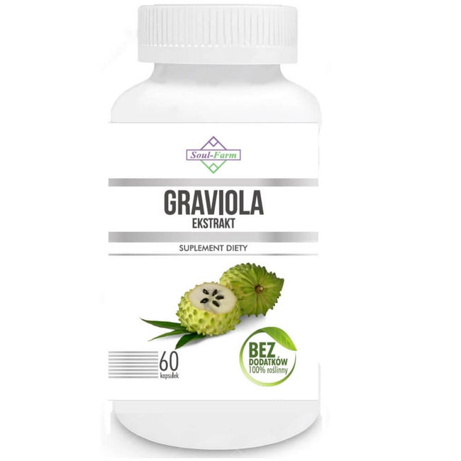 Graviola-Extrakt 550 mg 60 Kapseln - SOUL FARM Hover Image