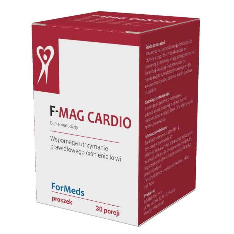 F - Mag Cardio Magnesium 170 mg + Kalium 300 mg + Vitamin B6 14 mg 30 Portionen 57 g FORMEDS Image principale du produit