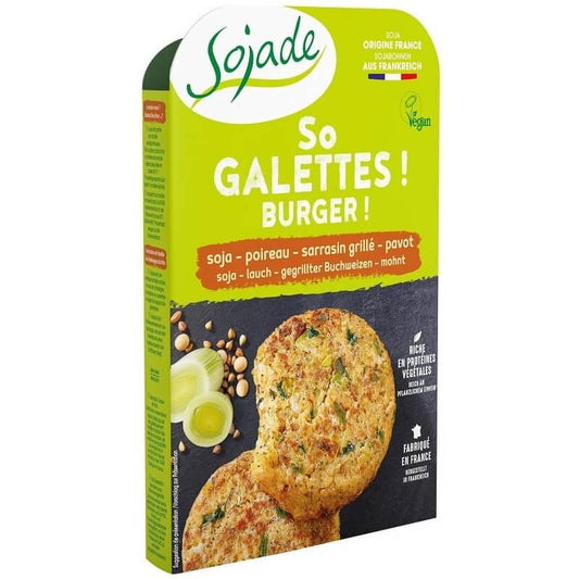 Gegrillter Buchweizen-Burger mit Lauch, Sojabohnen und Mohn, BIO, 180 g von SOJADE.