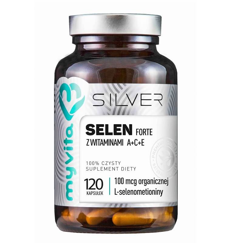 Selen FORTE mit Vitamin A + C + E 120 MYVITA SILVER PURE Kapseln