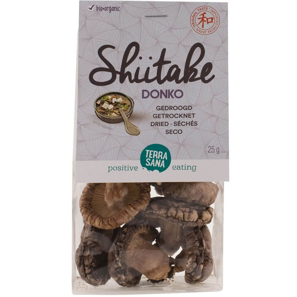 Shiitake donko (getrocknete Pilze) BIO 25 g - TERRASANA