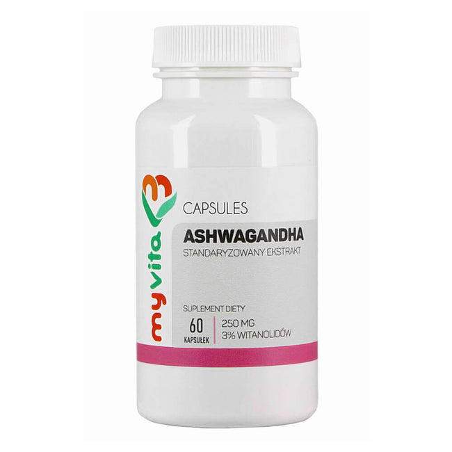 Ashwagandha standardisierter Ginsengextrakt - Indischer Ginseng 250mg 60 MYVITA Kapseln Hover Image
