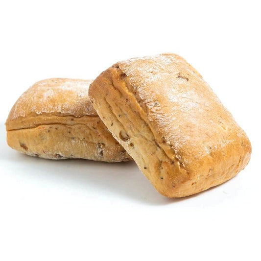 Bio-Gemüsebrötchen von Piekarnia Biopiekar, frisches, handgefertigtes Backwarenstück mit Gemüse, 80 g.