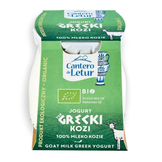 Griechischer Bio-Ziegenjoghurt von CANTERO DE LETU, 125 g, cremig und frisch in einer Verpackung.