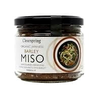 Bio Gersten-Miso in Glas von CLEARSPRING, 300 g, cremige japanische Miso-Paste mit grünen Sojabohnen und Bio-Zutaten