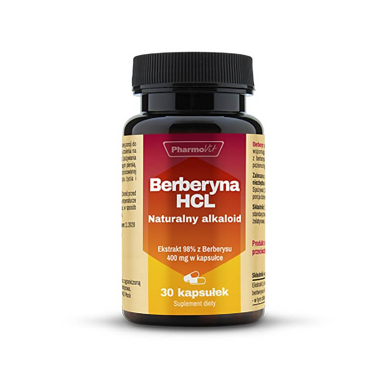 Berberin HCL natürlicher Alkaloidextrakt 98 % Berberitze 400 mg 30 Kapseln PHARMOVIT