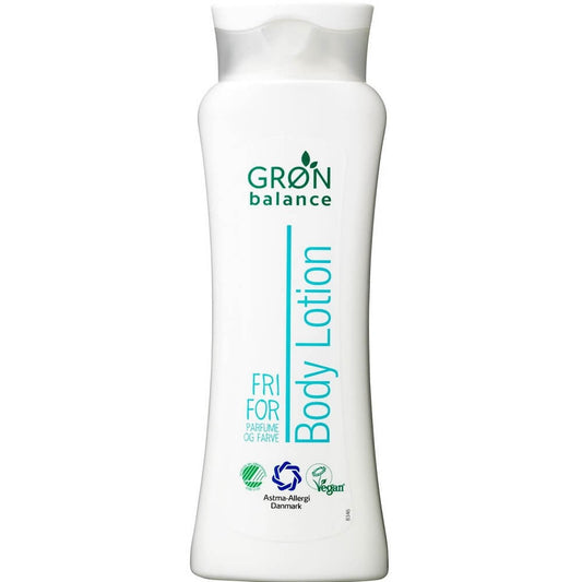 Körperlotion von GRON BALANCE, 300 ml Flasche, cremige Textur, geeignet für gepflegte Haut, sichtbar auf dem Bild