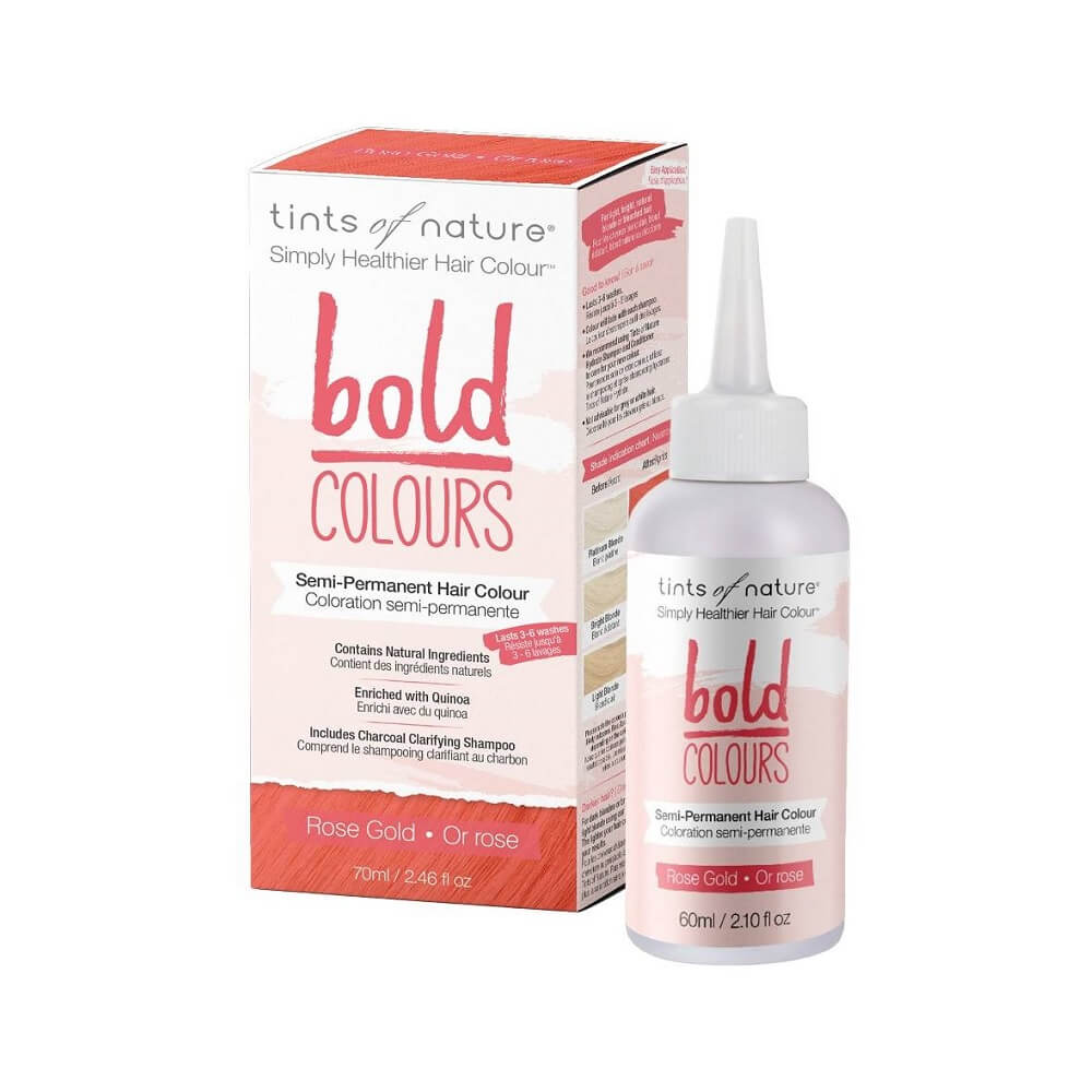 Semi-permanente Haarfarbe in kräftigen Farben – Roségold TINTS OF NATURE
