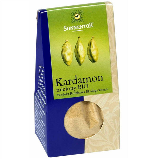 Gemahlener Bio-Kardamom von SONNENTOR in 35 g Packung, fein gemahlen, natürliche Gewürze für Kochen und Backen