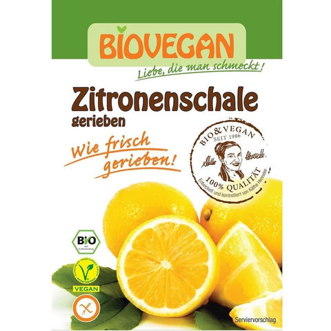 Getrocknete Zitronenschale, pulverisiert glutenfrei BIO 9 g - BIO VEGAN