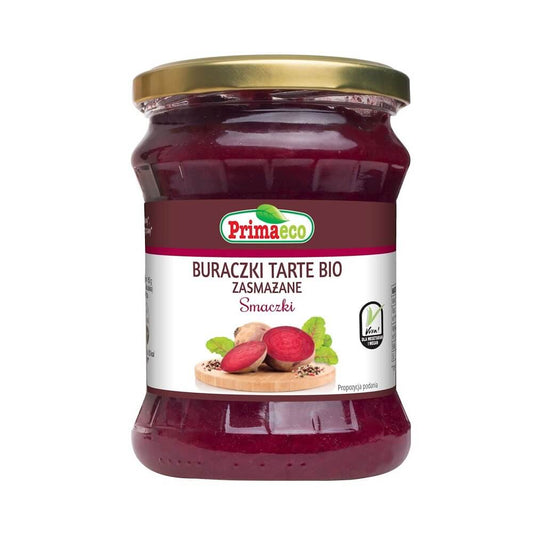 Geriebene, frittierte rote Beete von PRIMAECO, BIO, 450 g, in einer Packung, mit knuspriger Textur und tief roter Farbe