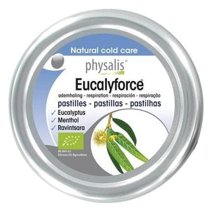 Eucalyforce Lutschtabletten zur Atemerleichterung, BIO, 45 g, von PHYSALIS, mit natürlichen Eukalyptus-Extrakten.