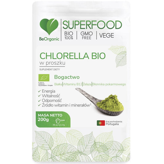 Bio Chlorella Pulver von MEDICALINE, 200g Packung mit grüner Chlorella in Pulverform, ideal für gesunde Ernährung.