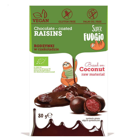 Rosinen in Schokolade BIO 80 g SUPER FUDGIO