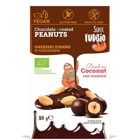 Erdnüsse in Schokolade BIO 80 g SUPER FUDGIO