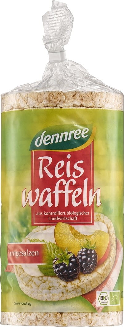 Glutenfreie Vollkorn-Reiswaffeln BIO 100 g - DENNREE