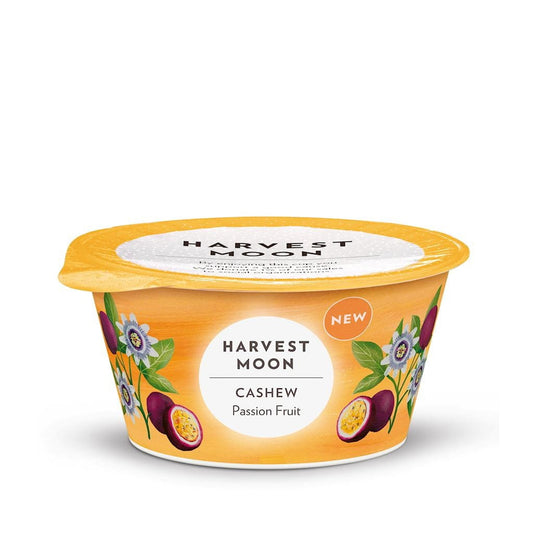 Glutenfreies Passionsfrucht-Cashewnuss-Dessert von HARVEST MOON, 125 g, cremige Frucht- und Nusszusammenstellung in Schale