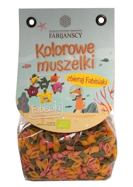 Nudeln (Mais + Erbsen + Linsen) Schalen glutenfrei BIO 250 g - FABIJAŃSCY