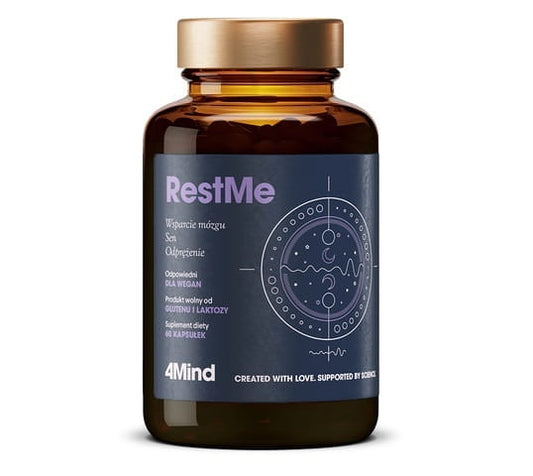4mind Rest Me Nahrungsergänzungsmittel in 60 Kapseln von HEALTHLABS, entspannende Kapseln für mehr Ruhe und Wohlbefinden