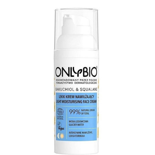 Leichte Gesichtscreme von biogo mit Bakuchiol und Bio-Squalan, feuchtigkeitsspendend für gepflegte Haut, 50 ml.