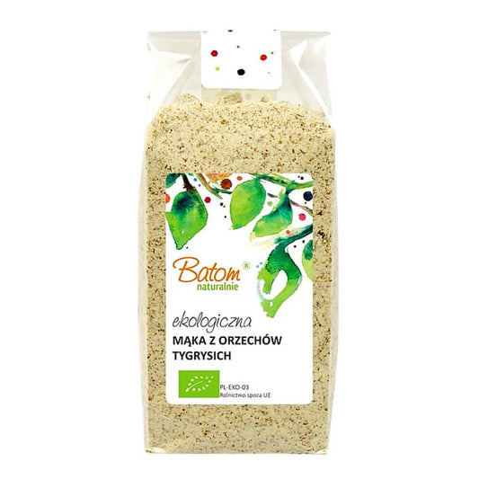 Bio Erdmandelmehl von BATOM, 250 g, fein gemahlenes glutenfreies Mehl aus Erdmandeln, ideal für Backen und glutenfreie Rezepte