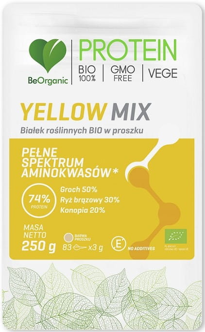 Pflanzliches Protein-Gelb-Mix-Pulver BIO 250 g - BE ORGANIC