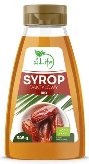 Bio-Dattelsirup in 345g Flasche, natürliche EKO BIO LIFE Qualität, flüssige Süße aus Datteln, frisch und aromatisch