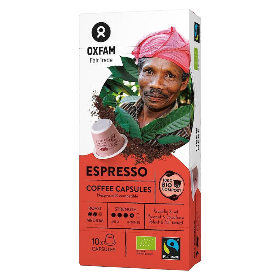 Arabica / Robusta Espresso fair gehandelt BIO 10 Nespresso-Kapseln - OXFAM Hauptbild