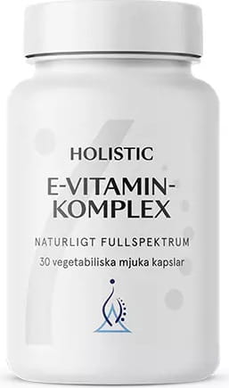 Holistic Vitamin E 30 Ganzheitliche Kapseln, goldene Kapseln in einer Packung, natürliche Nahrungsergänzung für Haut und Gesundheit