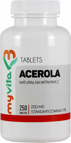 Natürliches Acerola Vitamin C 250mg MYVITA 250 Tabletten