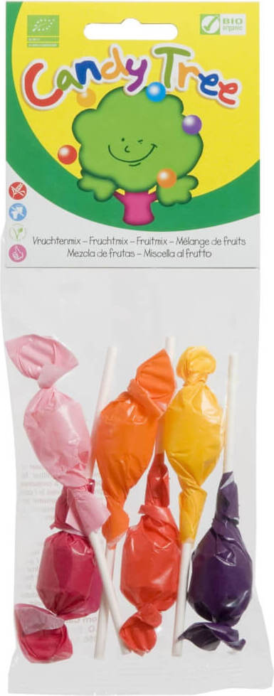 Glutenfreie Mischung runde Lutscher BIO (6 x 10 g) - CANDY TREE Hover Image